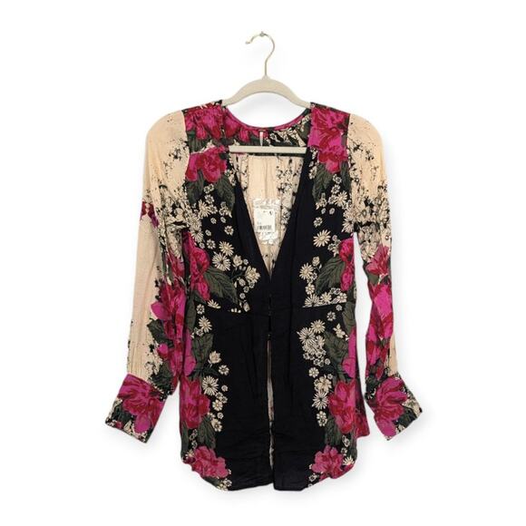 NWT Free People Floral Print Mikayla Tunic Top - Picture 1 of 10
